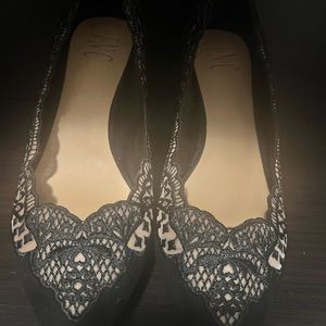 INC Zitah Black/Cream Lace Pumps 8 W